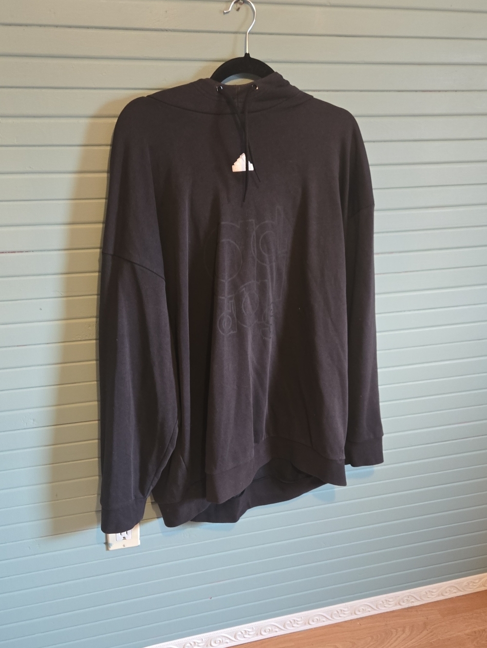 adidas Black Men's Hooded Pullover Sweatshirt